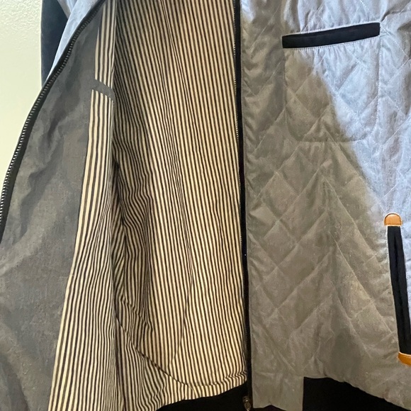 Aldo Blue Bomber Jacket with Quilted Design and Stand-Up Collar - Picture 6 of 10